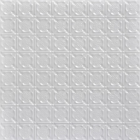 Chain Mail 2 Ft. X 2 Ft.  Tin Style Nail Up Ceiling Tile In White (48 Sq. Ft./case), 12PK